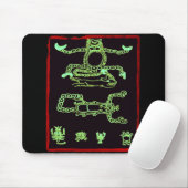 Tapis De Souris Conception maya verte fraîche (Avec souris)