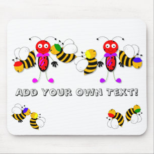 Tapis De Souris Conception mignonne de Mousepad de coccinelles et
