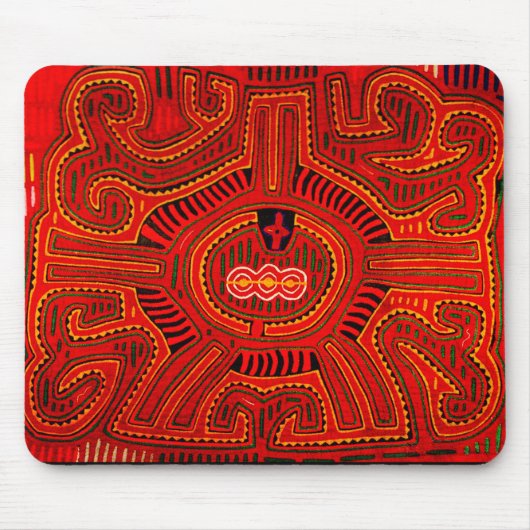 Tapis De Souris Conception Mola par les Indiens San Blas (Devant)