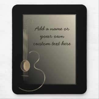 Tapis De Souris Conception Mousepad de logo de guitare acoustique