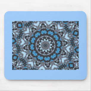 Tapis De Souris Conception noire, bleue et grise de motif de