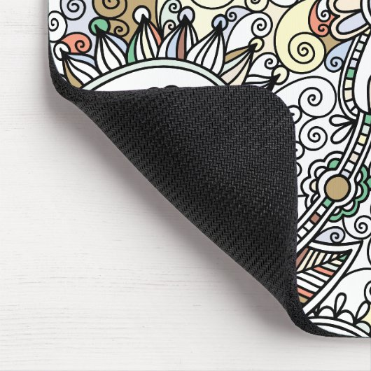 Tapis De Souris Conception Paisley Fleur (Coin)