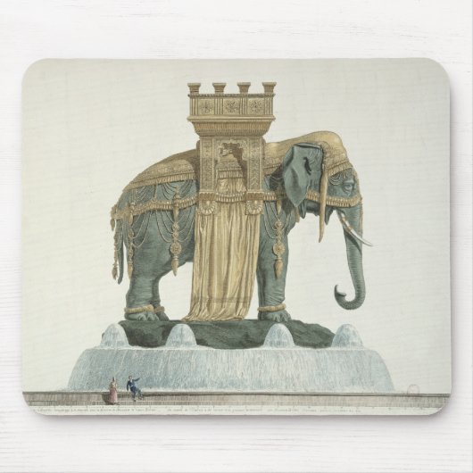 Tapis De Souris Conception pour la fontaine d'éléphant (Devant)