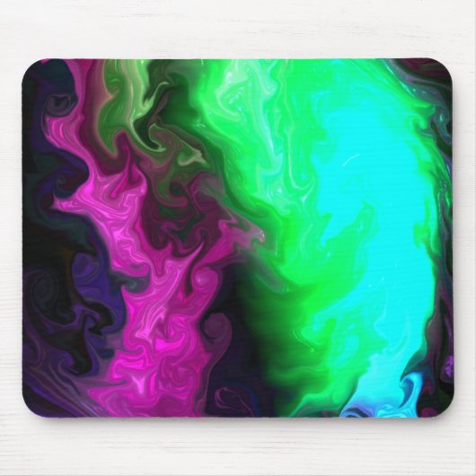 Tapis De Souris Conception pourpre et verte (Devant)