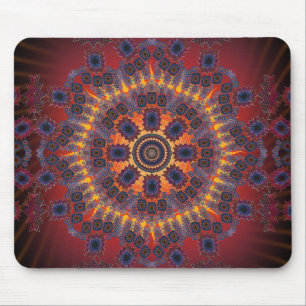 Tapis De Souris Conception radiale psychédélique : Mousepad