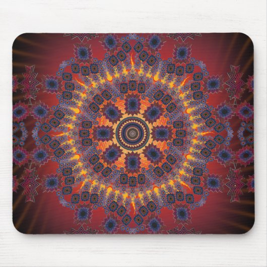 Tapis De Souris Conception radiale psychédélique : Mousepad (Devant)
