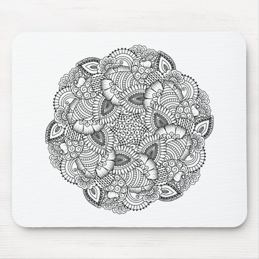 Tapis De Souris Conception ronde de griffonnage (Devant)