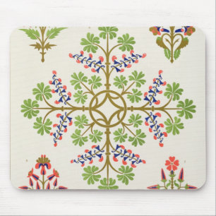 Tapis De Souris Conception rose de papier peint de motif, imprimé