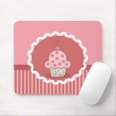 Tapis De Souris Conception rose de petit gâteau (Avec souris)