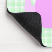 Tapis De Souris Conception rose de théière sur le contrôle vert (Coin)