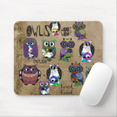 Tapis De Souris Conception rustique de hibou (Avec souris)
