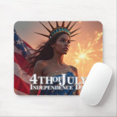 Tapis De Souris Conception splendide du 4 juillet - Feux d'artific (Avec souris)