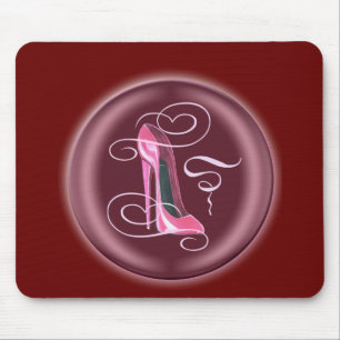 Tapis De Souris Conception stylet rose de la chaussure 3D