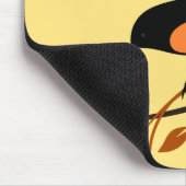Tapis De Souris Conception stylisée d'oiseau du Baltimore Oriole (Coin)