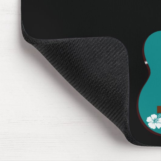 Tapis De Souris conception turquoise de ketmie d'ukulélé (Coin)
