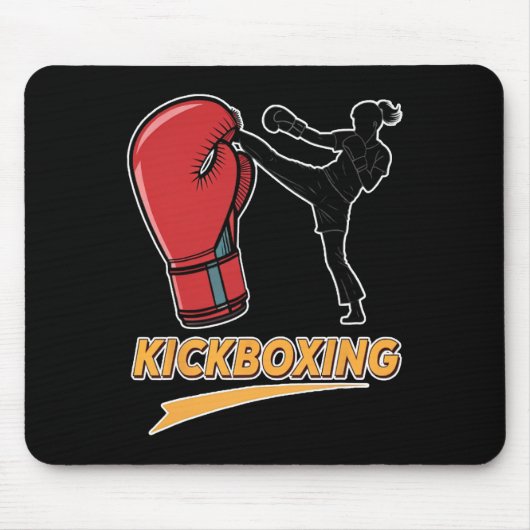 Tapis De Souris Conception unique de gant de boxe de kickboxing (Devant)