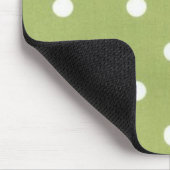 Tapis De Souris Conception verte de point de polka (Coin)