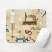 Tapis De Souris Conception vintage antique Mousepad d'ouvrière (Avec souris)