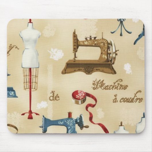 Tapis De Souris Conception vintage antique Mousepad d'ouvrière (Devant)