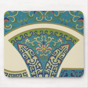 Tapis De Souris Conceptions bleues d'Oriental avec les visages de