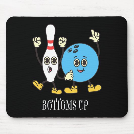 Tapis De Souris Conceptions de bowling motivationnelles mignonnes (Devant)