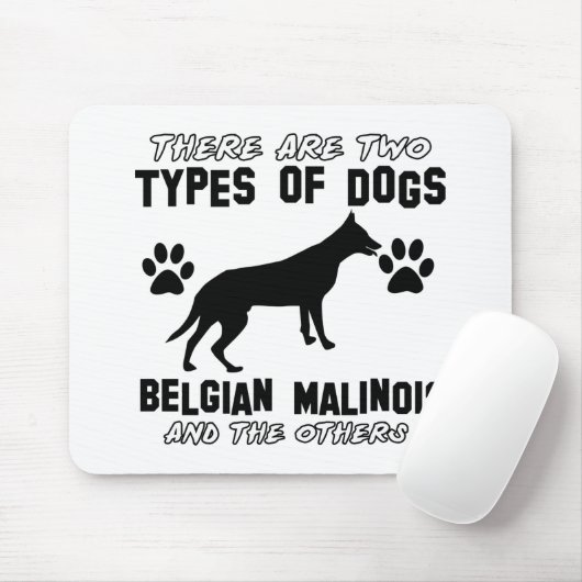 Tapis De Souris Conceptions de chien de Malinois de Belge (Avec souris)