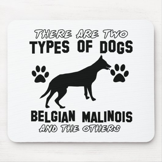 Tapis De Souris Conceptions de chien de Malinois de Belge (Devant)