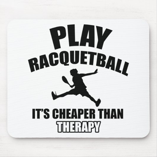 Tapis De Souris Conceptions de joueur de racquetball (Devant)