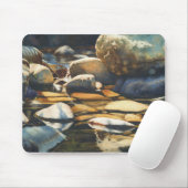 Tapis De Souris Conceptions de rivière et de faune de Mary Rollins (Avec souris)