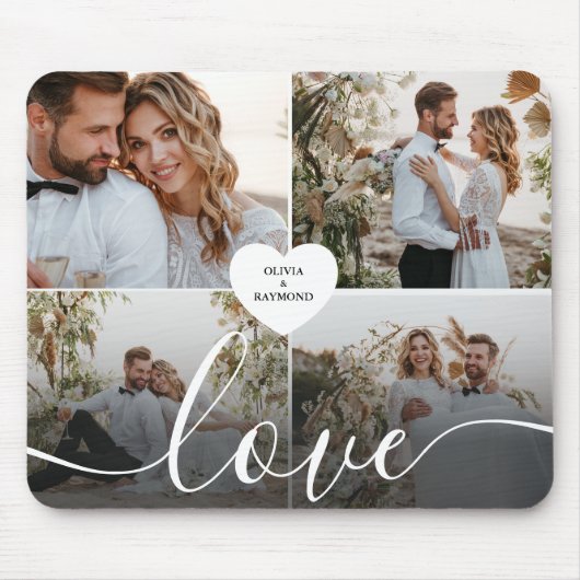 Tapis De Souris Concevez votre propre amour Collage de photos (Devant)