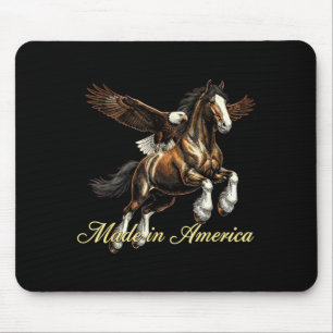 Tapis De Souris Conçu en Amérique motif aigle cheval western