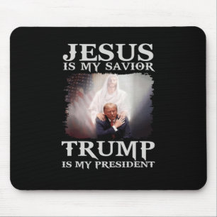 Tapis De Souris Condamné Felon Jesus Est Mon Sauveur Trump Est Mon