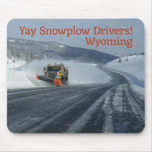 Tapis De Souris Conducteurs de chasse-neige Yay ! L'hiver du Wyomi