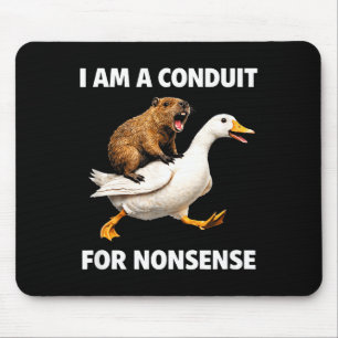 Tapis De Souris Conduit absurde – drôle de manège animalier pour a
