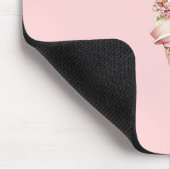 Tapis De Souris Cône de glace à la fleur rose (Coin)