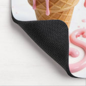 Tapis De Souris Cône de glace rose d'été (Coin)