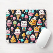 Tapis De Souris Cônes glaces colorés mignons (Avec souris)