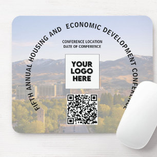 Tapis De Souris Conférence d'affaires Votre code QR de logo de pho