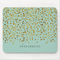 Confettis de charme d'or et de menthe