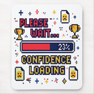 Tapis De Souris Confiance Chargement Drôle Pixel Art Tee