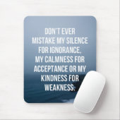 Tapis De Souris Confondez ma citation de silence (Avec souris)