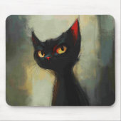 Tapis De Souris Connaissant Black Ninja Cat (Devant)