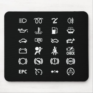 Tapis De Souris Connaissez vos panneaux d'avertissement (le noir)