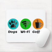 Tapis De Souris Connexion Wi-Fi Pour Chiens Et Café (Avec souris)