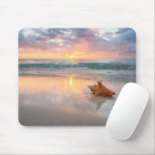 Tapis De Souris Conque Shell sur la plage | Jamaïque (Avec souris)
