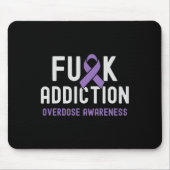 Tapis De Souris Conscience de la surdose du ruban pourpre Fck (Devant)