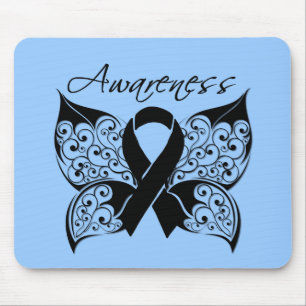 Tapis De Souris Conscience de papillon de tatouage - cancer de la