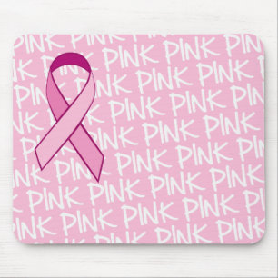 Tapis De Souris Conscience Mousepad - ruban rose de cancer du sein