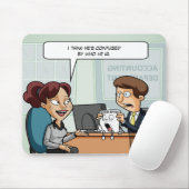 Tapis De Souris Conseil d'administration comptable Pun Mouse Pad (Avec souris)