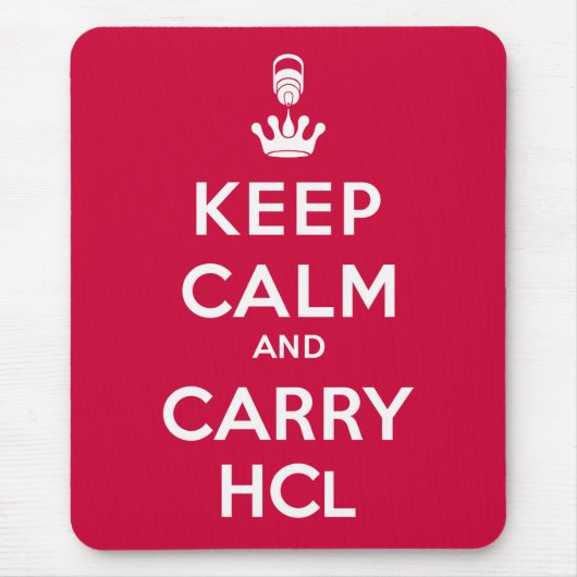 Tapis De Souris Conserver calme et transporter HCl (Devant)